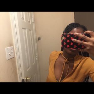 YELLOW FOREVER 21 blouse